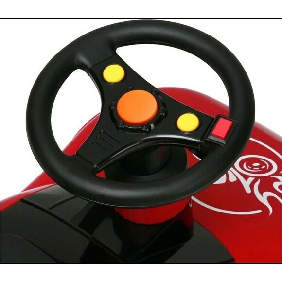 Radio Flyer 6v Racer Ride On Car for toddlers with round printed playmat - Picture 5 of 11